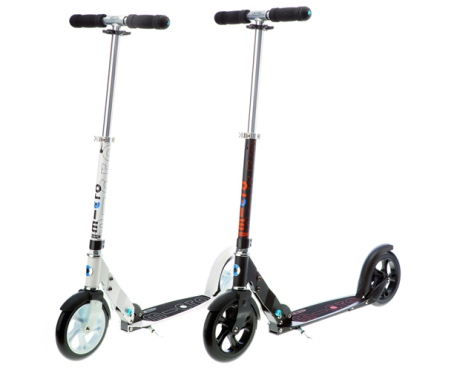 micro black and white kick scooters